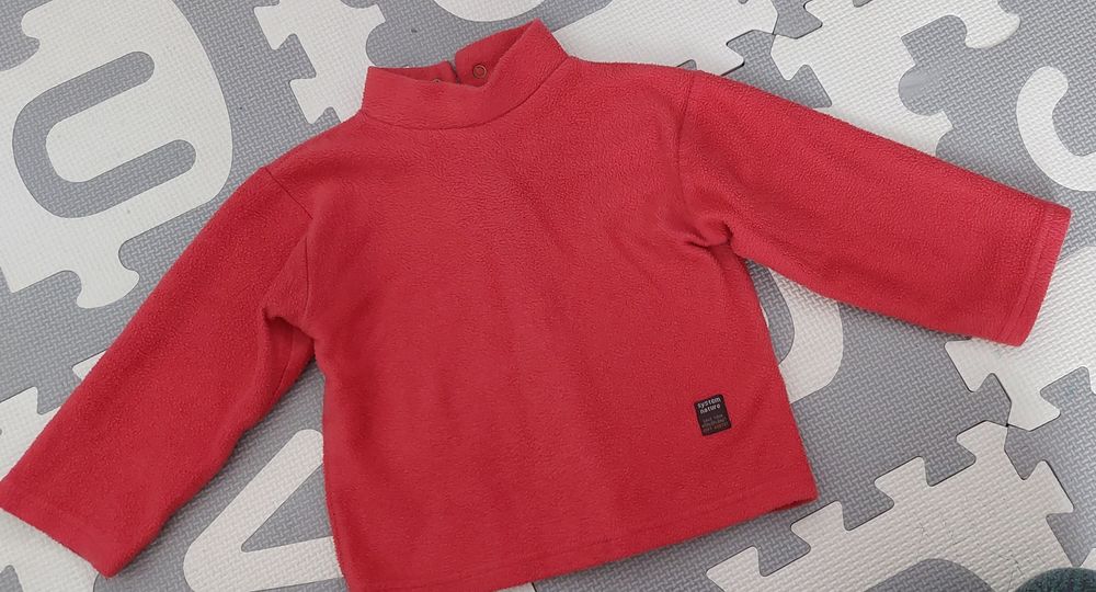 Czerwona bluza polarowa niemowlęca, rozmiar 86