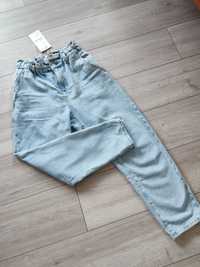 Spodnie jeansowe jeasny Zara jasnoniebieskie baby blue