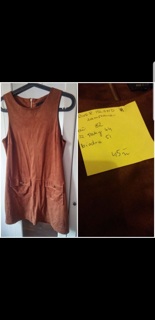 River Island sukienka zamszowa r m