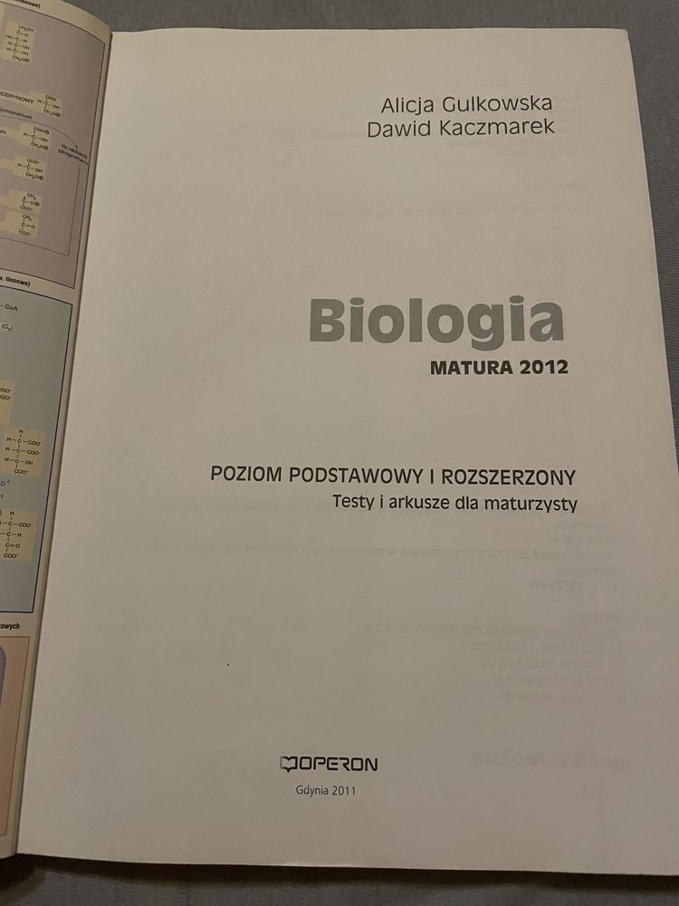 Testy i arkusze Matura 2012 Operon - Biologia