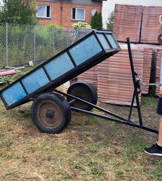 Przyczepka z kiprem do quada traktorka - USZKODZONA - brak homologacji
