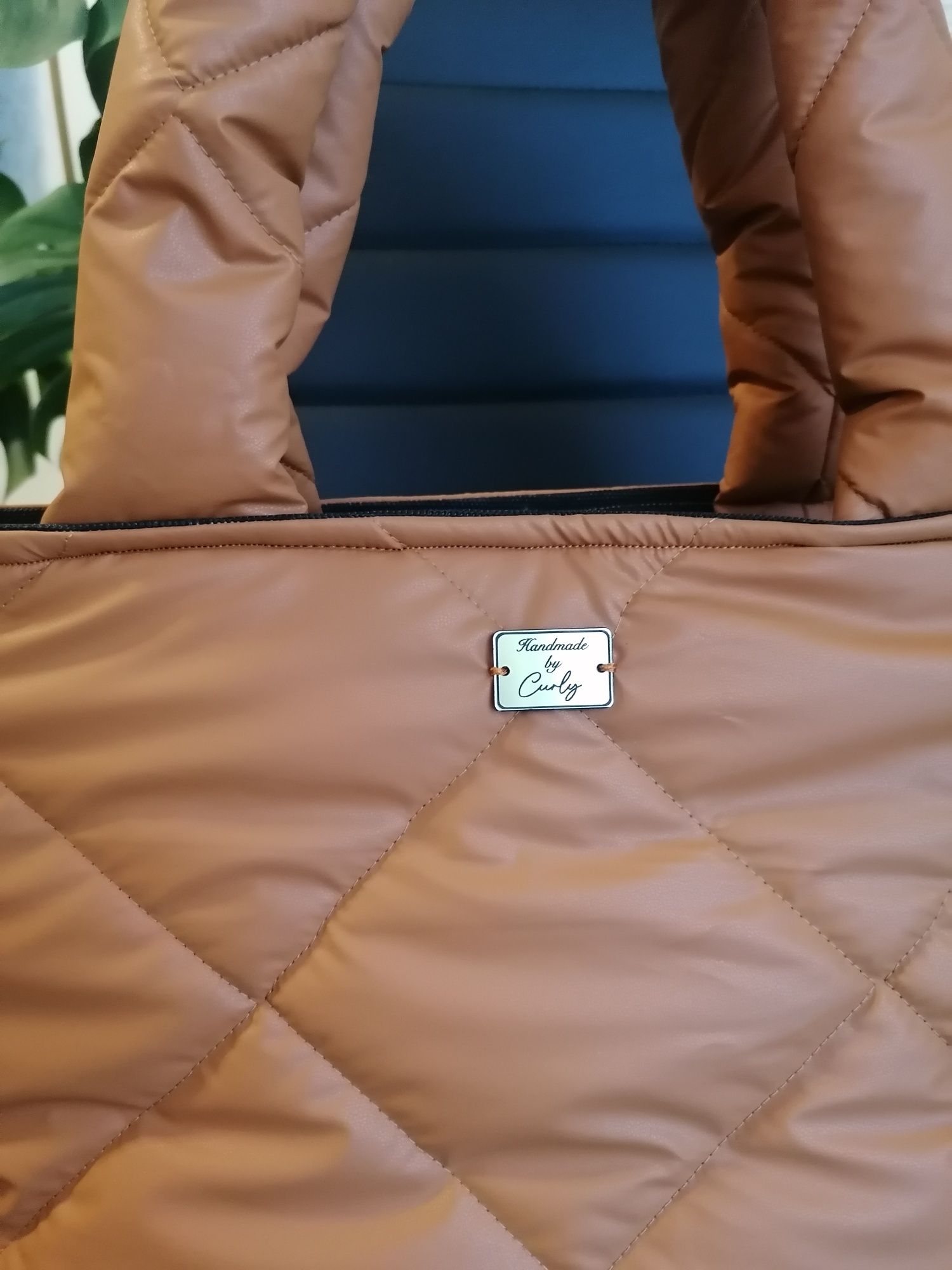 Torba handmade z pikówki jak skóra shopperbag