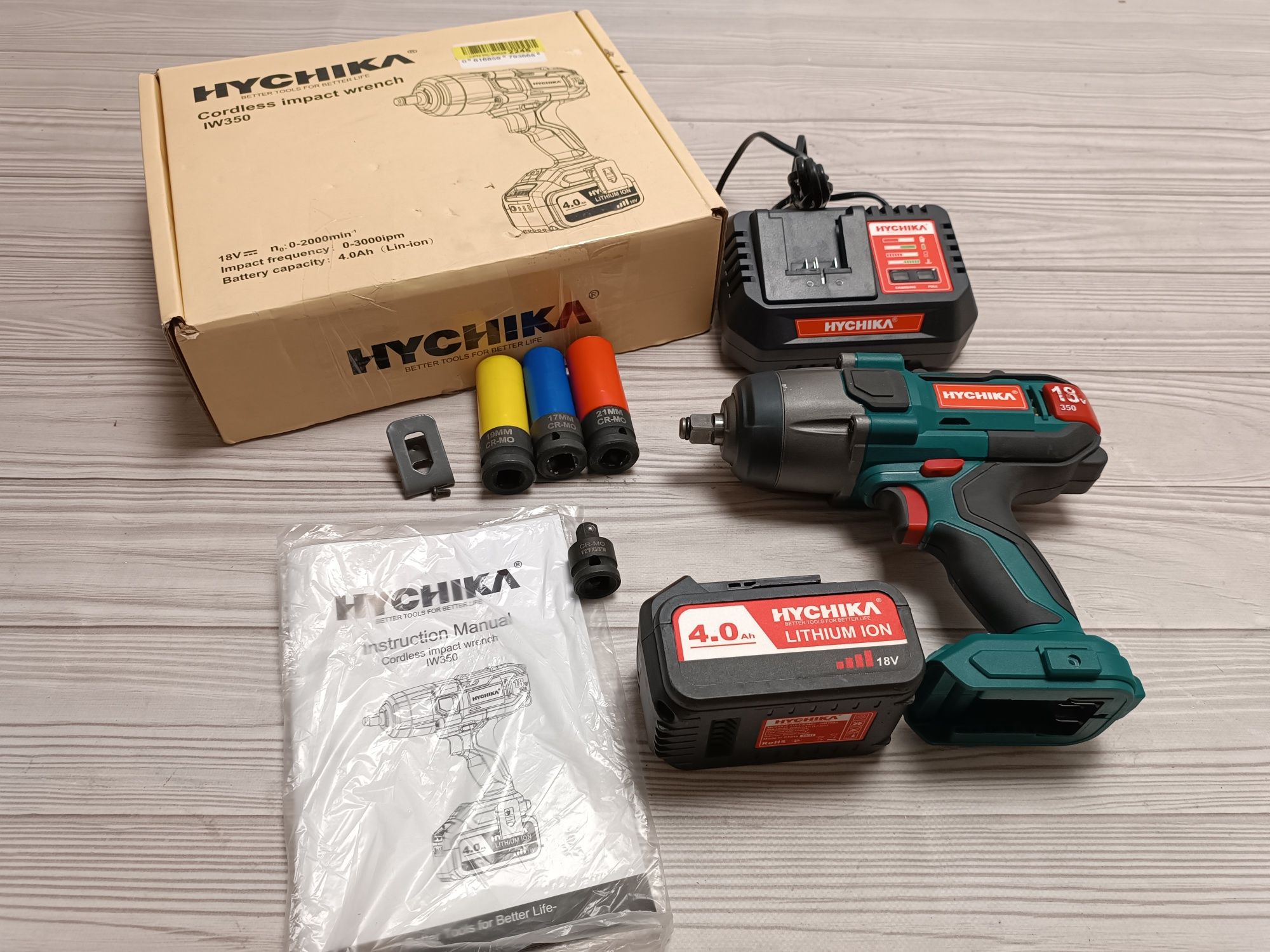 Акумуляторний гайковерт HYCHIKA 18В 4Аг