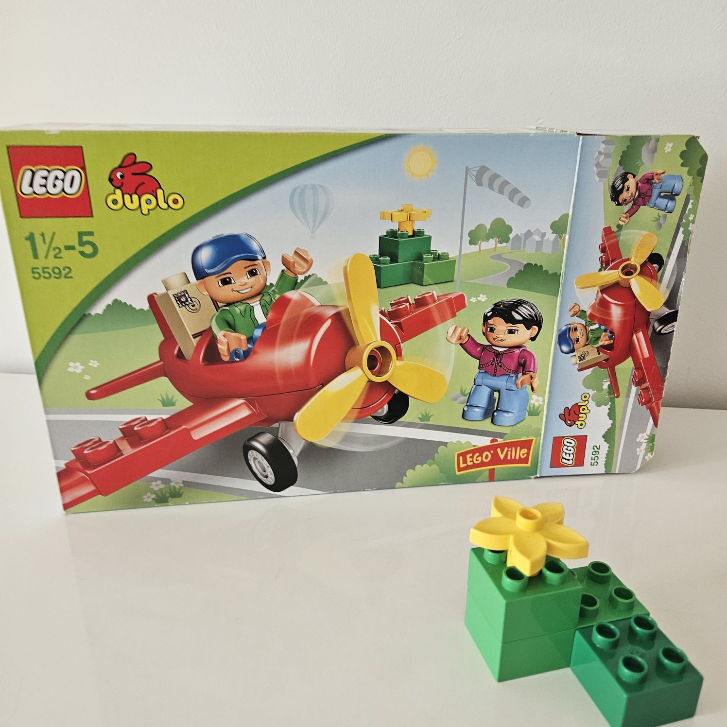 Lego duplo, samolot z opakowaniem