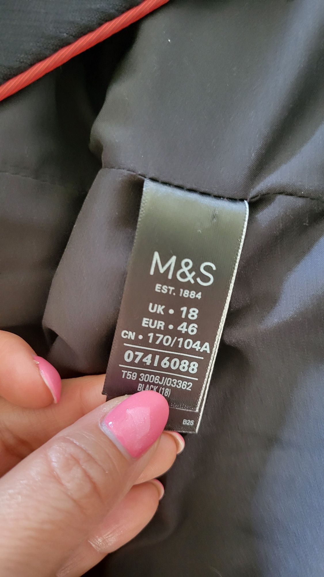 Żakiet dwurzędowy krótki 46 M&S pięknie odszyte