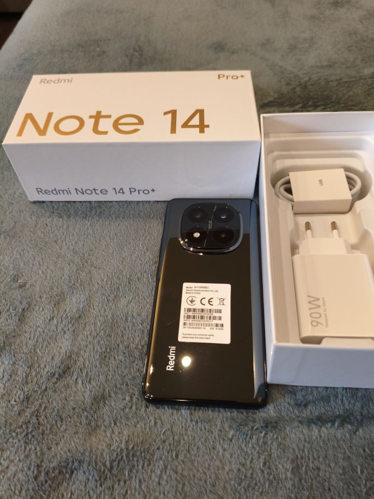 Redmi note 14 plus pro plus +12GB/256Gb ,5g nowy  czarny zapa