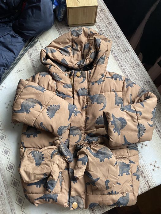 Зимовий пуховик zara для хлопчика, тепла куртка george