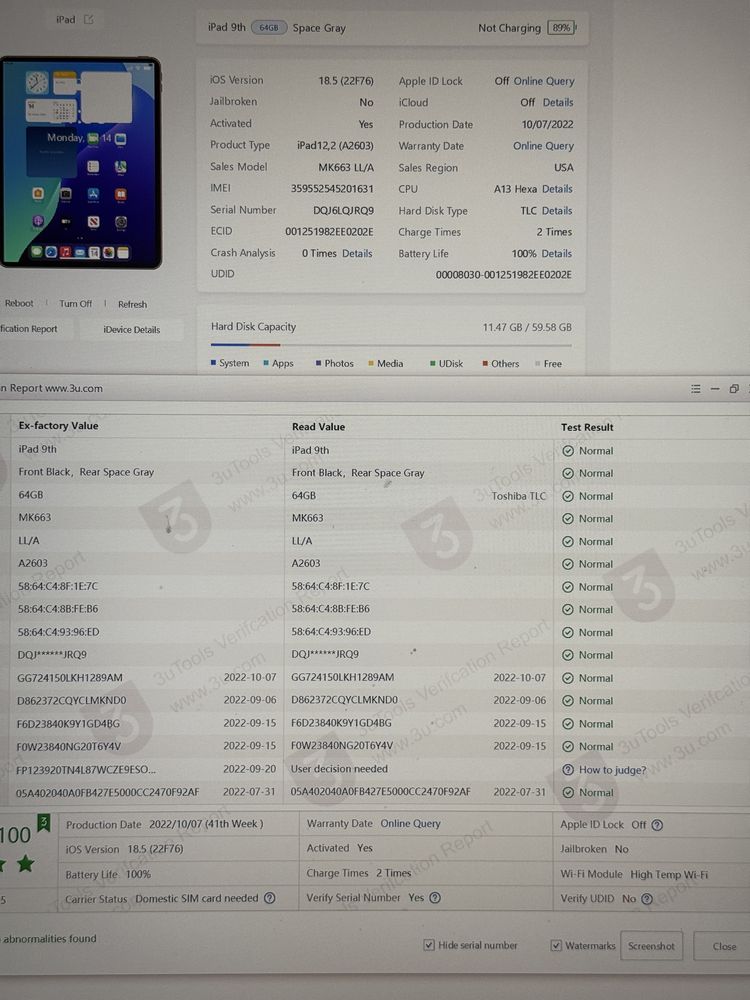 Apple iPad 9th 64gb 4g lte Ідеал 100% батарея A2603