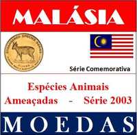 Moedas - - - Malásia - - - Espécies Animais Ameaçadas - - - Serie 2003