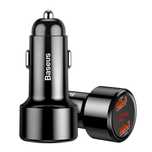 Baseus ładowarka samochodowa QC 3.0 2x USB 45W 6A czarny