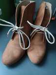 Botki zamszowe camel Zara