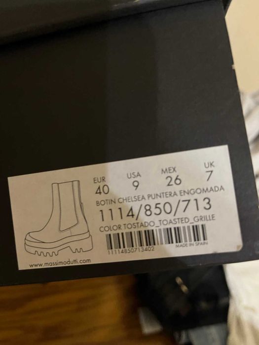 Шкіряні черевики челсі демісезонні Massimo Dutti