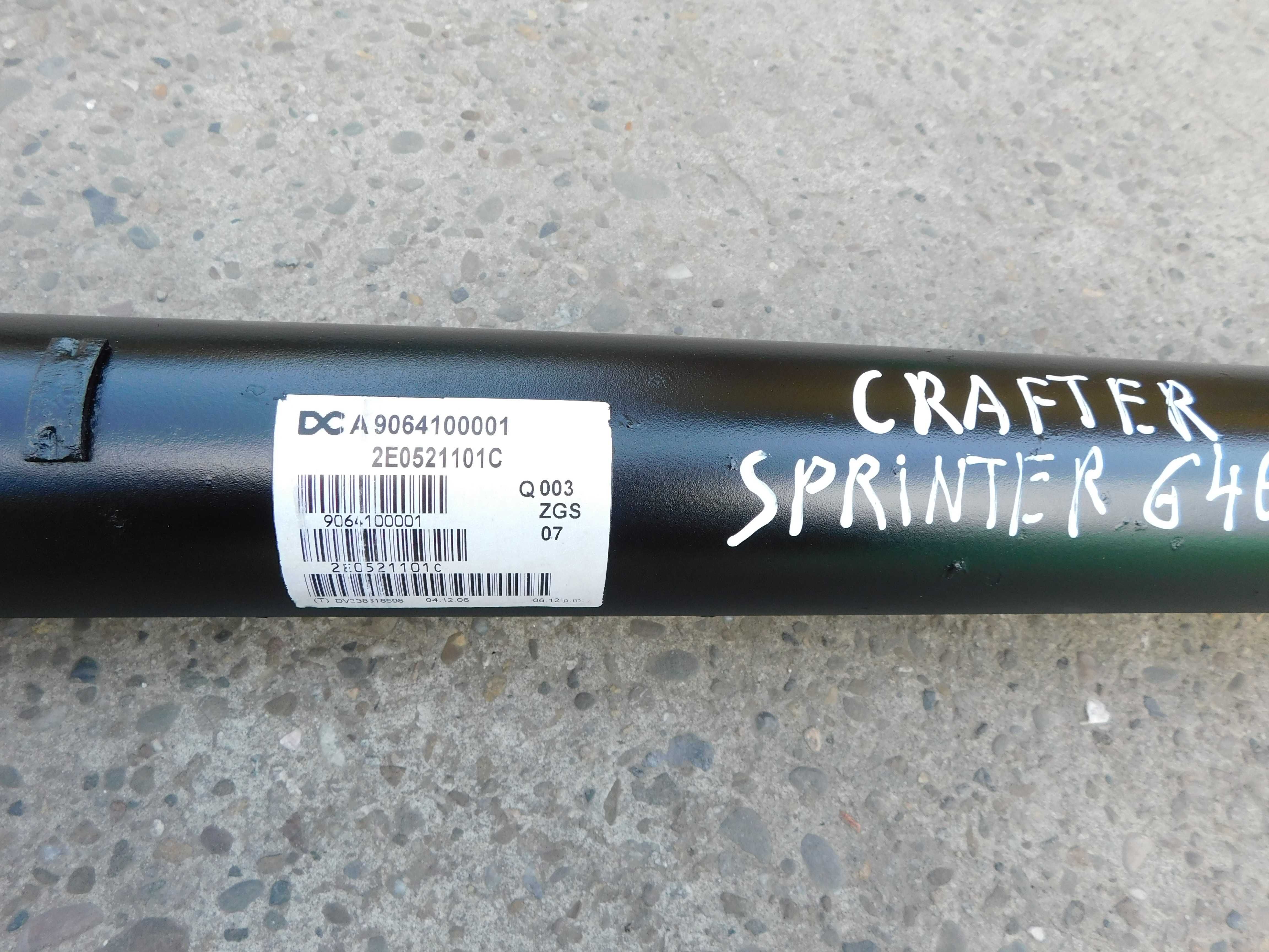 Wał napędowy pędny Sprinter 906 Crafter MAX OEM ORYGINAŁ 0001