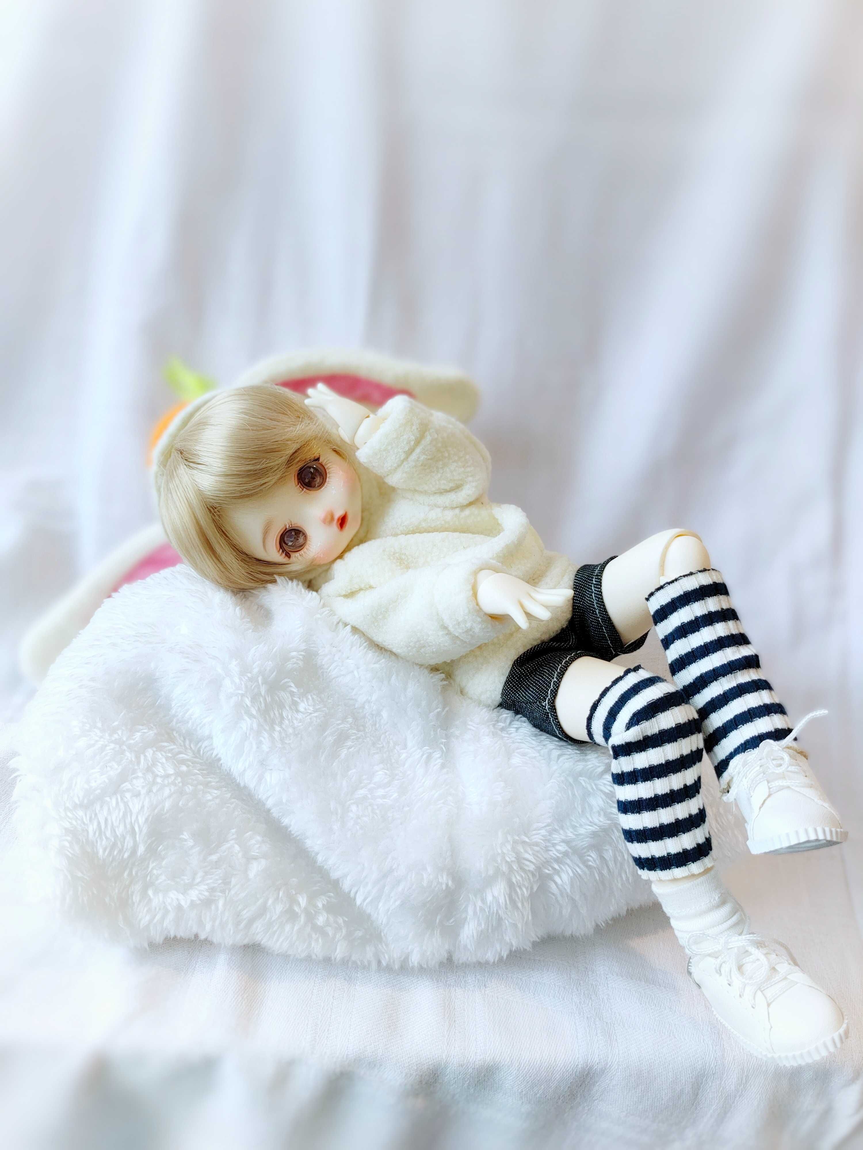 Одяг для ляльки бжд 1/6. Костюм зайчика для куклы bjd 1/6.