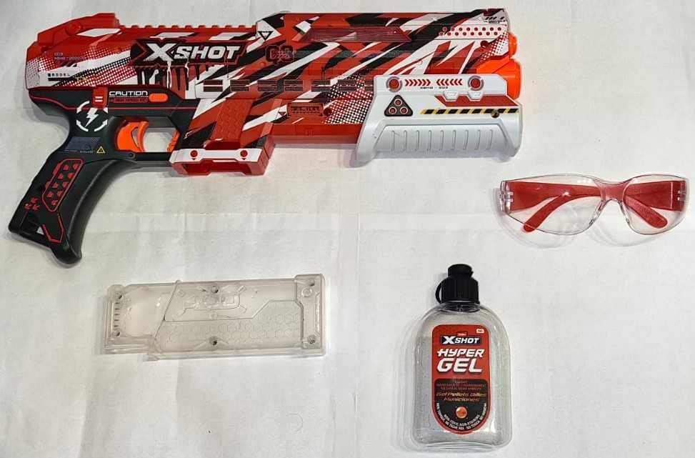 Pistolet na orbisy ZURU X-SHOT+okulary ochronne i butelka na amunicję