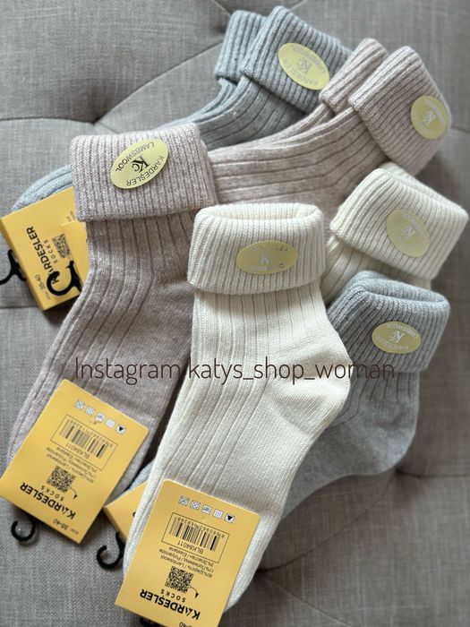 Шкарпетки з підворотом,високі,жіночі,теплі,хутро вівці