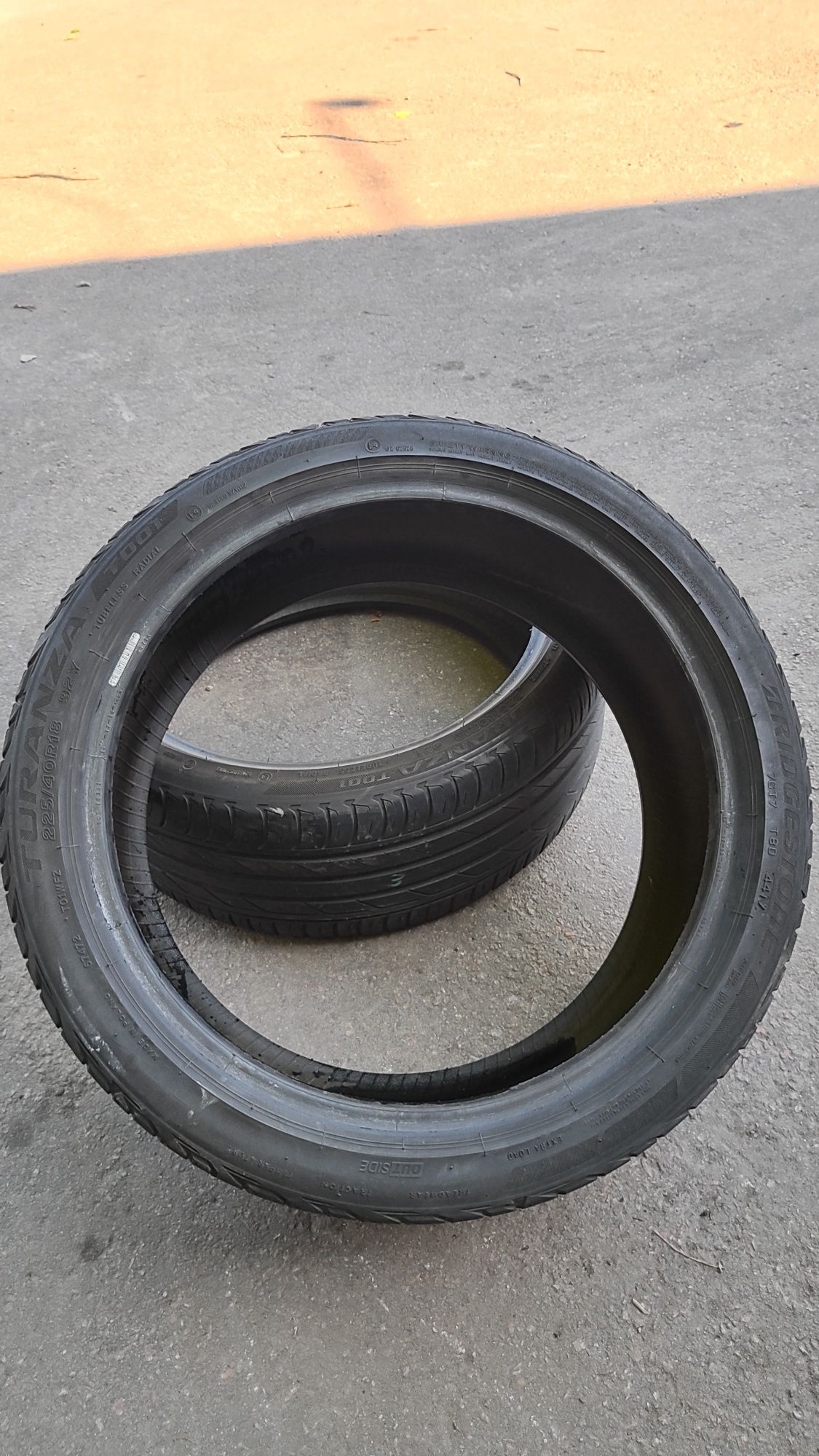 225/40 R-18Y BRIDGESTONE TURANZA T-001 (ПАРА) 17рік