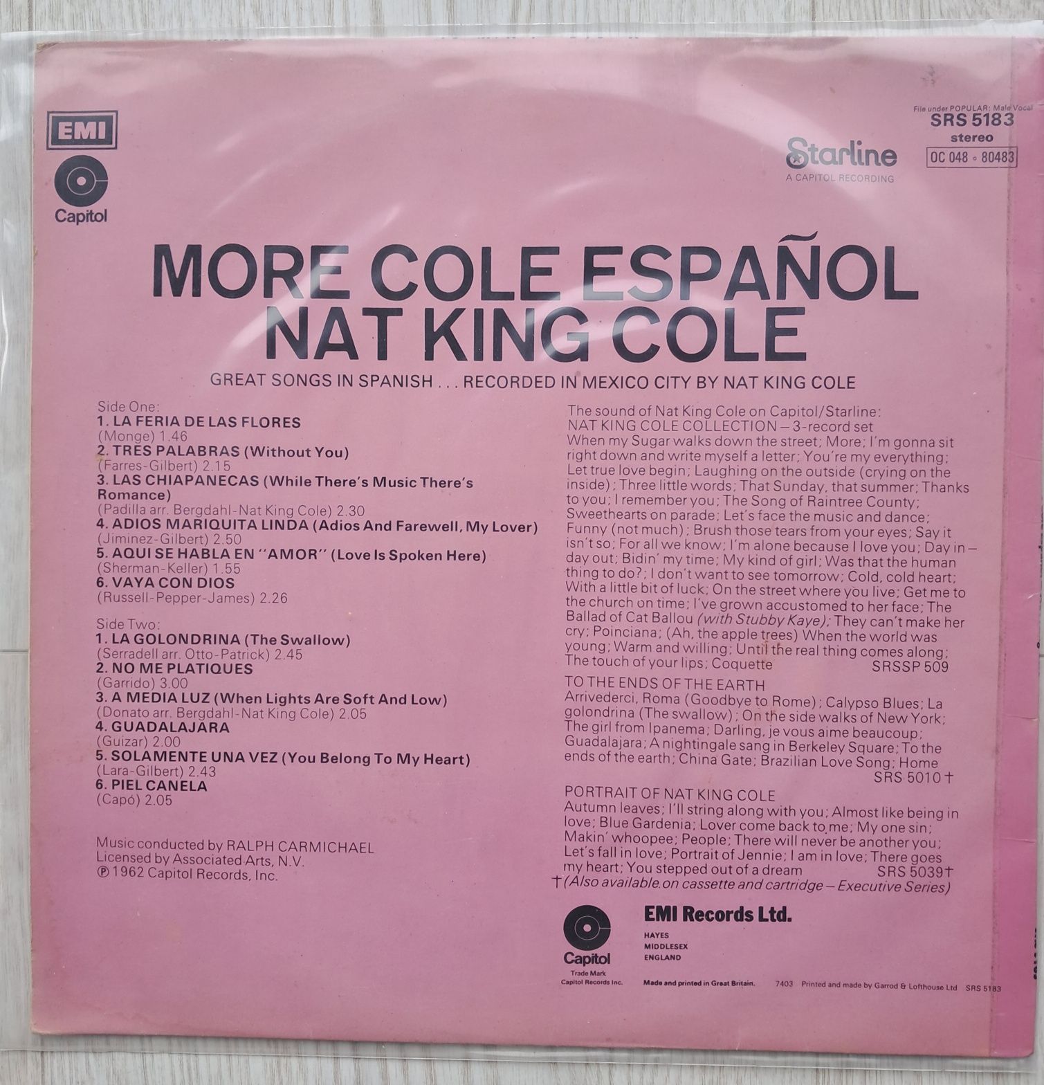 More Cole Espanol Nat King Cole winyl
