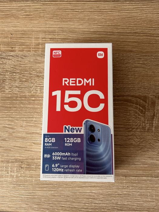 Nowy telefon Xiaomi Redmi 15C Midnight Black 4GB RAM 128GB