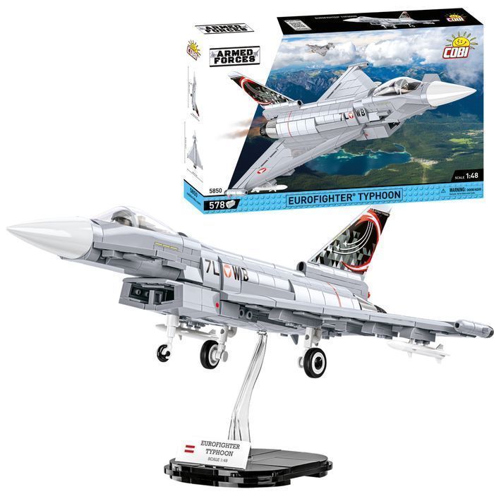 Klocki Cobi 5850 Samolot Eurofighter Typhoon Armed Forces 578 El