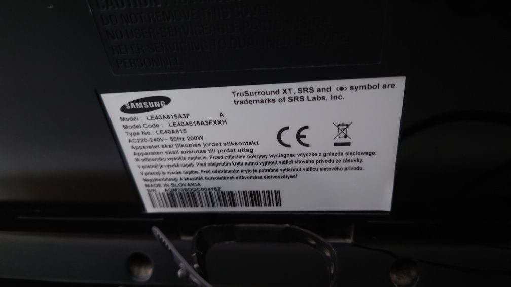 SAMSUNG LE40A615A3F  без смарт тв