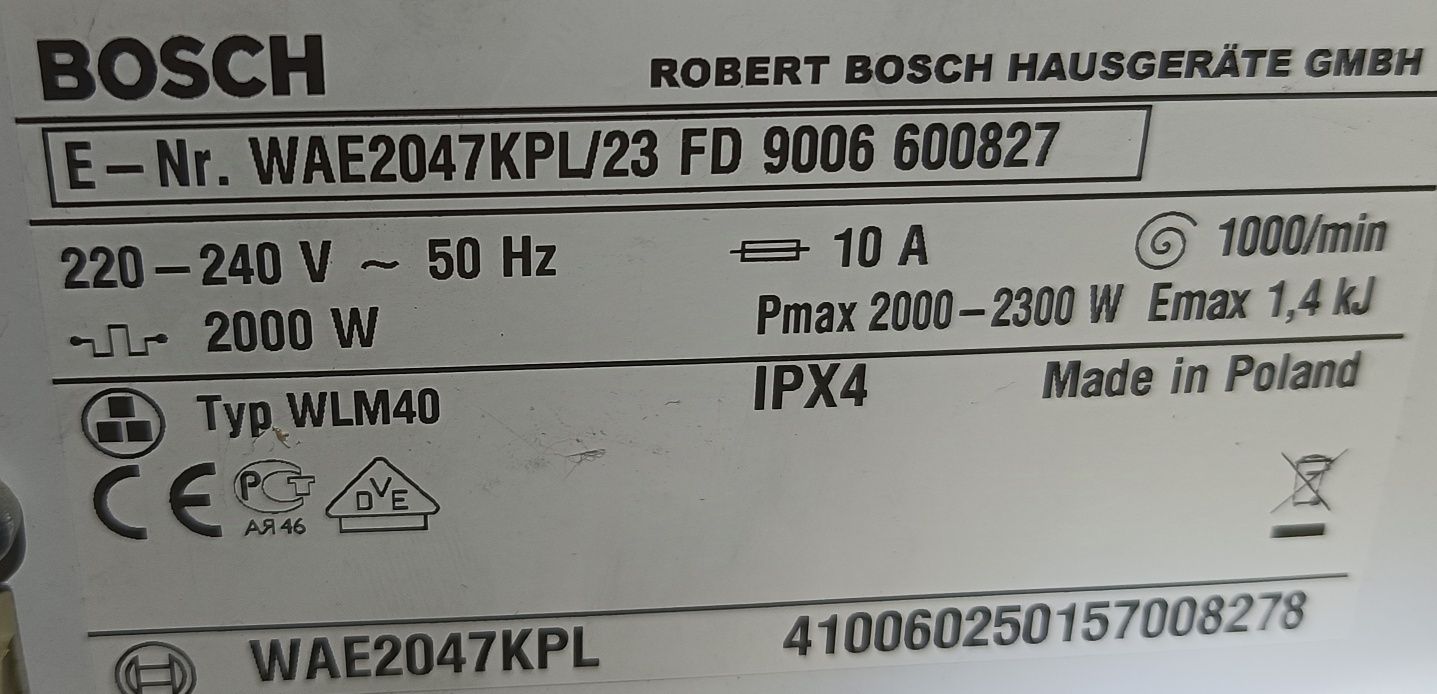 Programator pralki Bosch maxx
