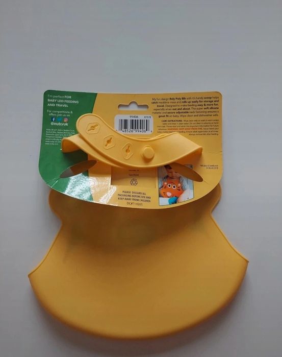 Nowy śliniak silikonowy NUBY – miękki i praktyczny