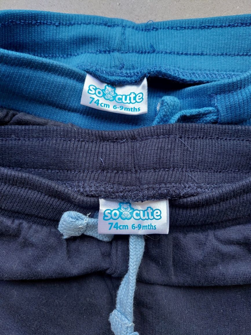 2x nowe spodnie dresowe, r. 74