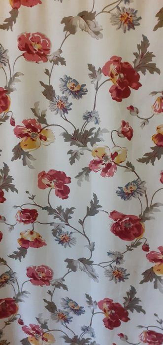 Zasłony krótkie wzór Kwiaty 2 kpl 100 zł