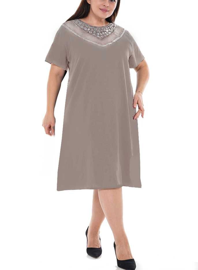 NOWA Elegancka wizytowa sukienka klasyczna modna plus size 3xl 4xl