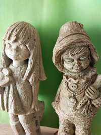 Figurki 2szt dziewczynka i chłopiec wysokość 21cm