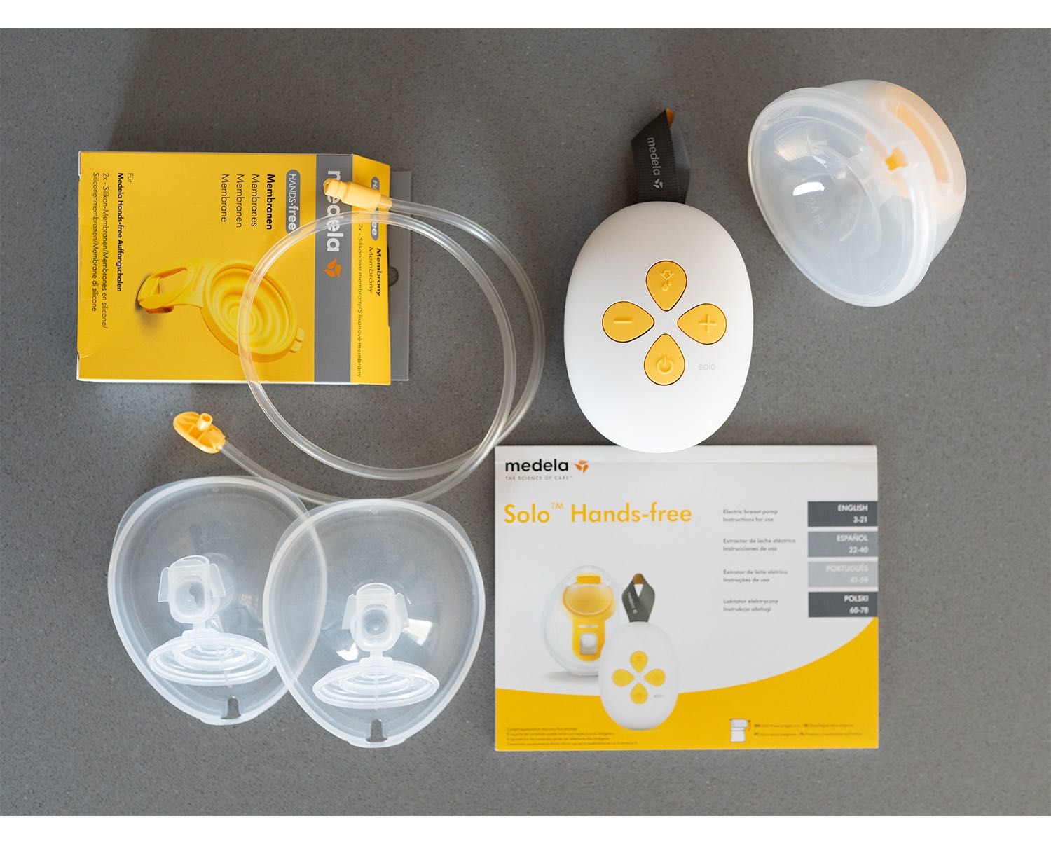 Laktator MEDELA Solo Hands-free + lejki 21mm