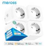 Meross Inteligentne Gniazdka Wi-Fi z Pomiarem Energii 4 szt.