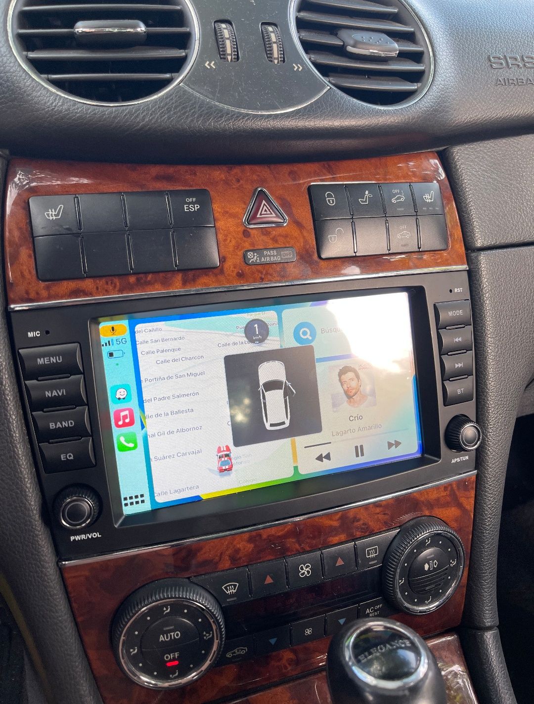 Rádio Android 13 com GPS Mercedes CLK (Novo)