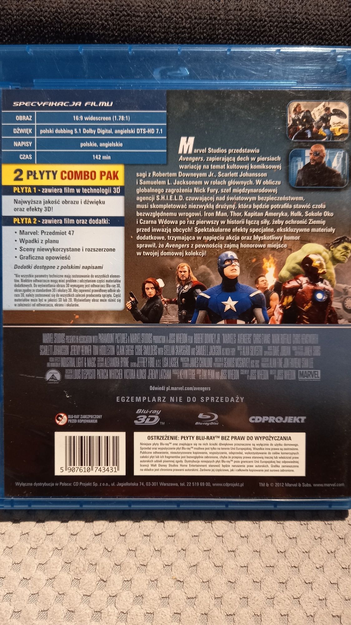 Avengers 2D i 3D blu-ray.