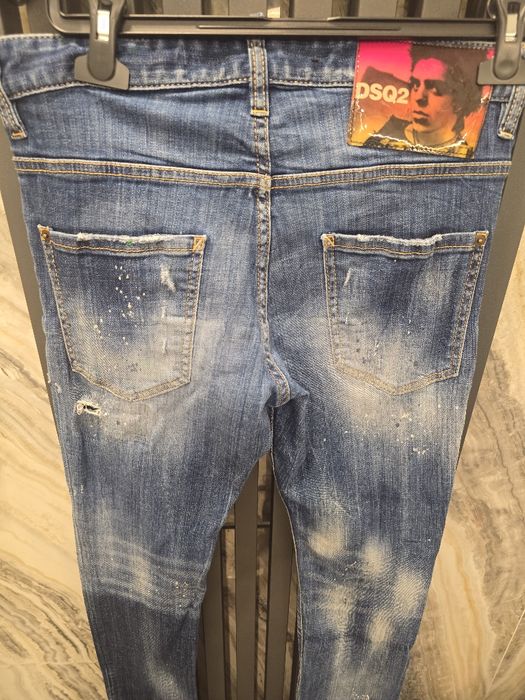 Dsquared2 jeans niebieskie poszarpane rozm M 48 jak nowe