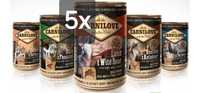 Carnilove 5x 400g + Gratis, Mix Smaków Dog Wild Meat Puszki Pokarm 2kg