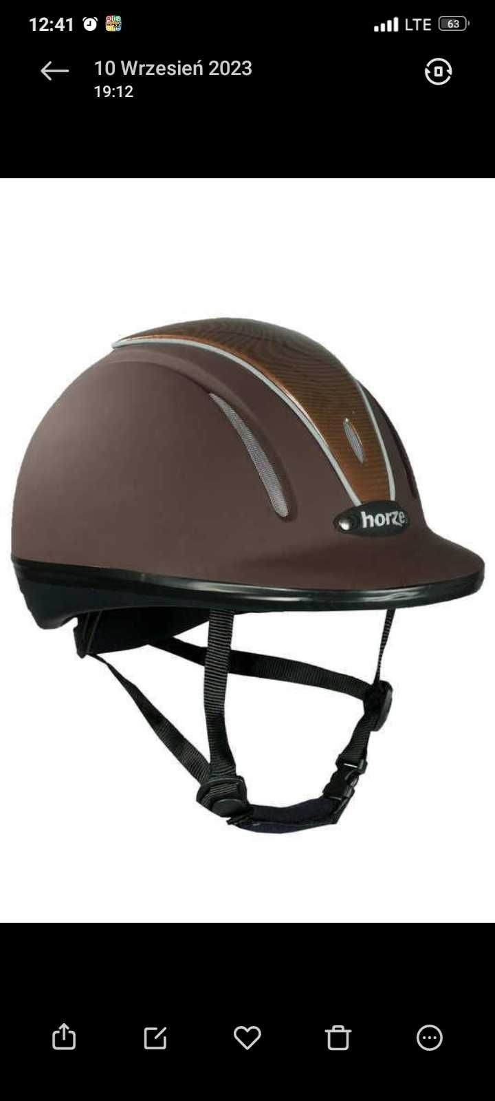 kask jeździecki Horze - Brązowy