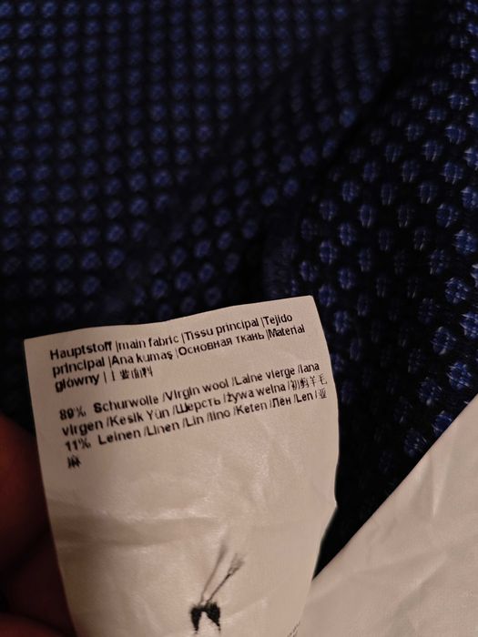 Strellson mandoc L XL синій шерстяний піджак приталений хоч на весілля