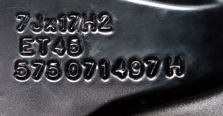 Диски оригінал R17/5/112 Seat Volkswagen Skoda 575071497H