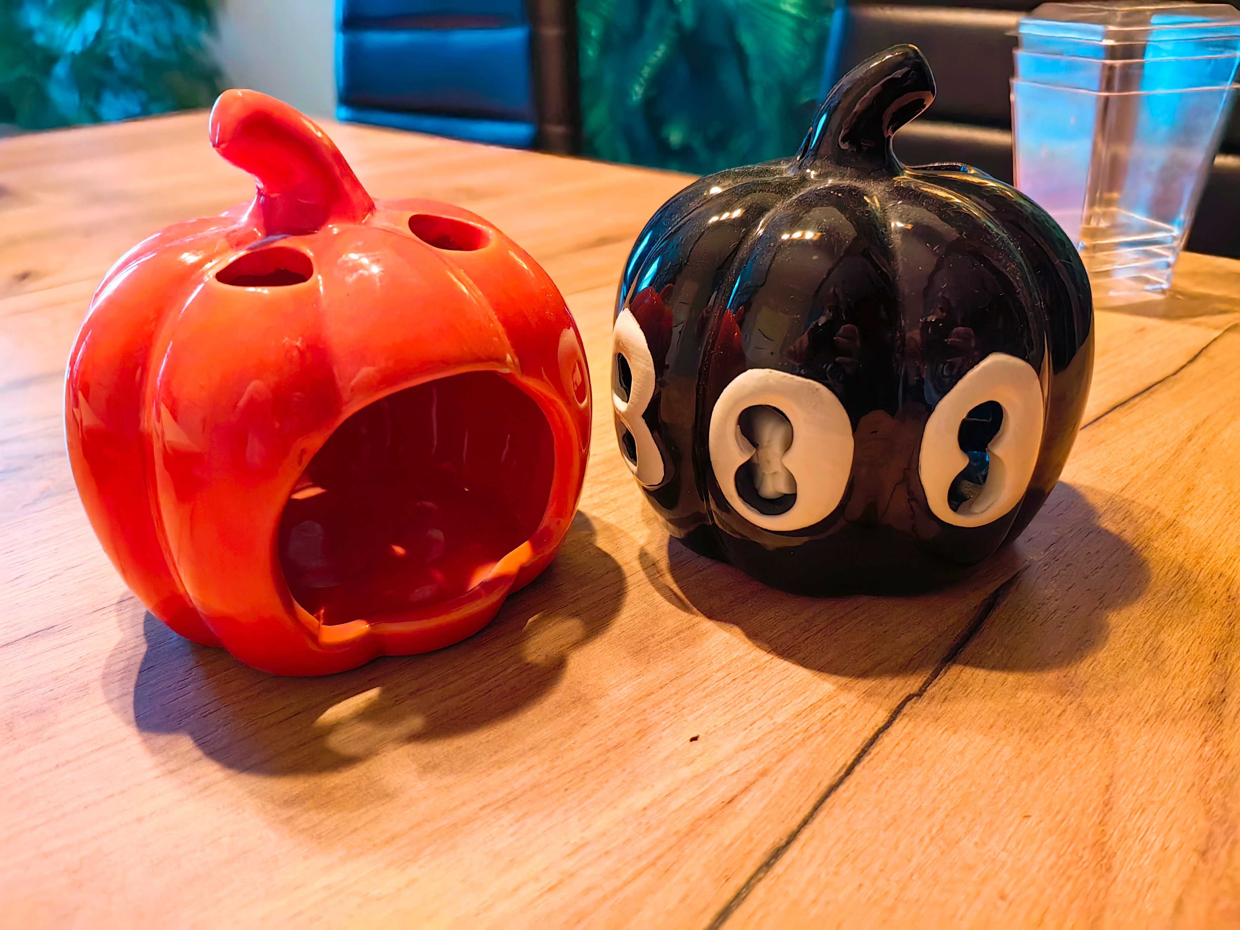 Dynie lampiony świeczniki Halloween zestaw dekoracja