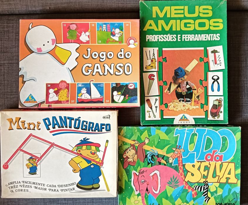 Jogos de tabuleiro antigos Majora e outros e Lego Atco