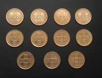 Série completa de 11 moedas $50 anos 1969 a 1979