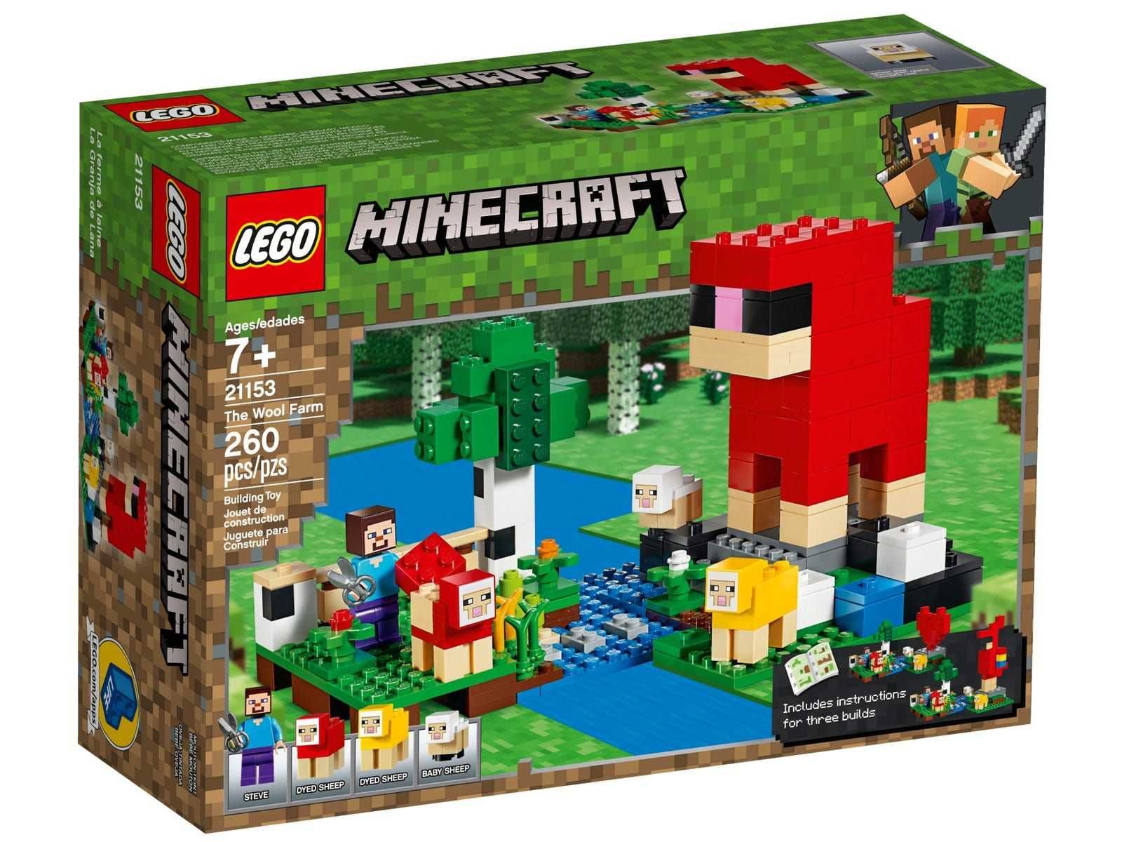 LEGO Minecraft - 21153 - Hodowla Owiec - stan BDB