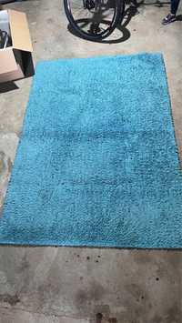 1 Carpete + 3 tapetes azul turquesa