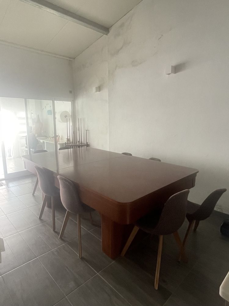 Mesa de snooker com tampo para ping-pong e de jantar