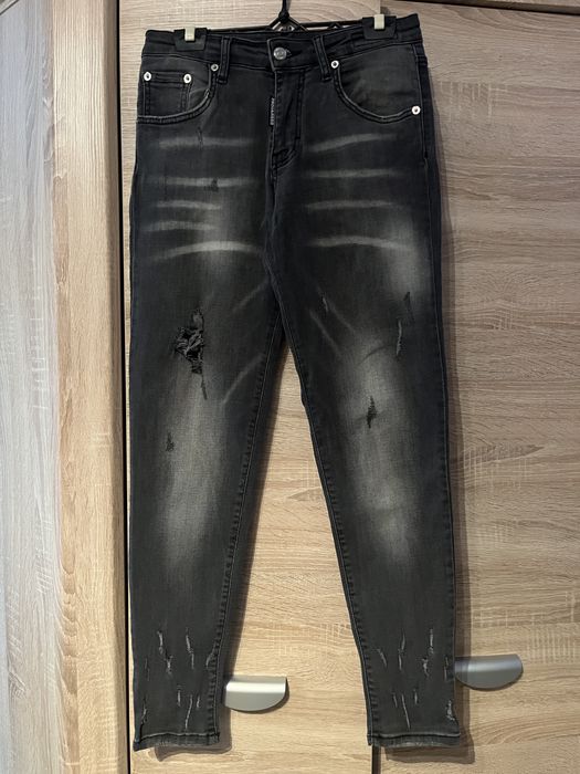 Jeansy damskie dsquared2, dżinsy regular z rozdarciami, S/36/8