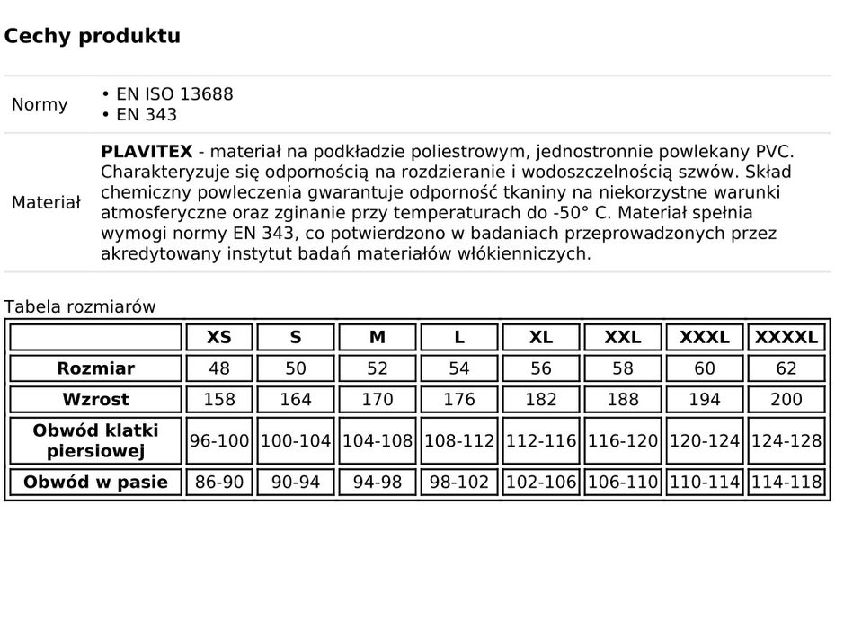 Kurtka wodoochronna PROS 616 roz 58