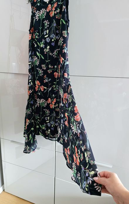 Tommy Hilfiger - zwiewna sukienka w kwiaty rozmiar 6 XS/S