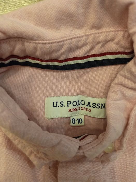 Różowa koszula polo a.s. 100 procent bawełna  8 10 lat 128  134 140